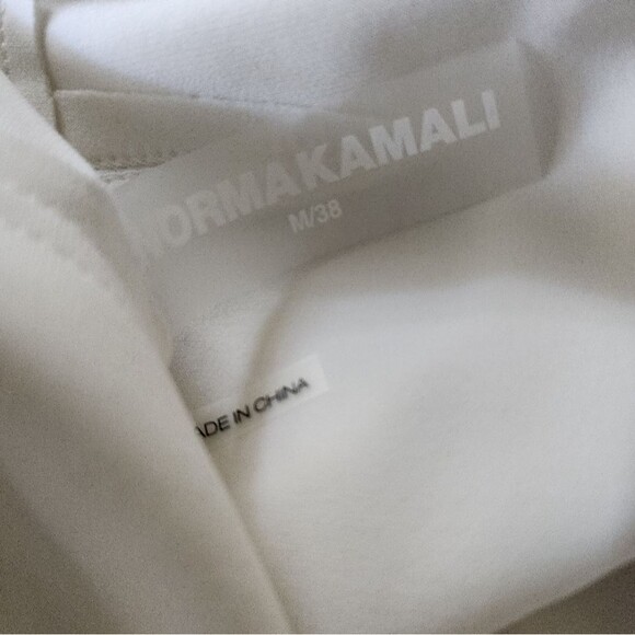 Norma Kamali Grace Fishtail Snow White Medium Wedding Cocktail Dress NEW - Picture 6 of 12